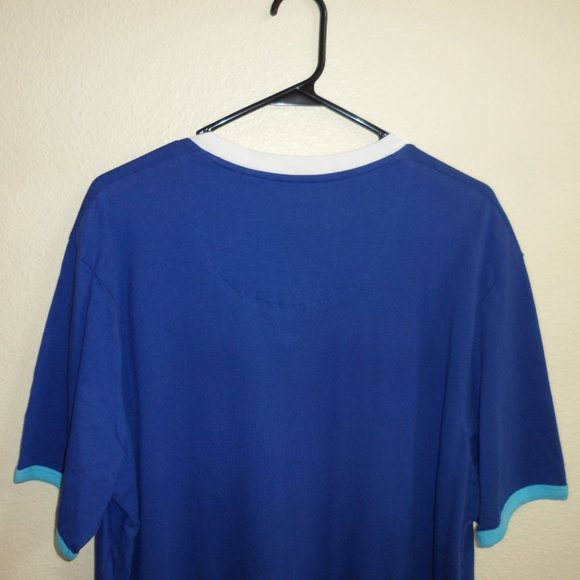 NWOT-Blue T-shirt with Button Detail - Picture 5 of 8